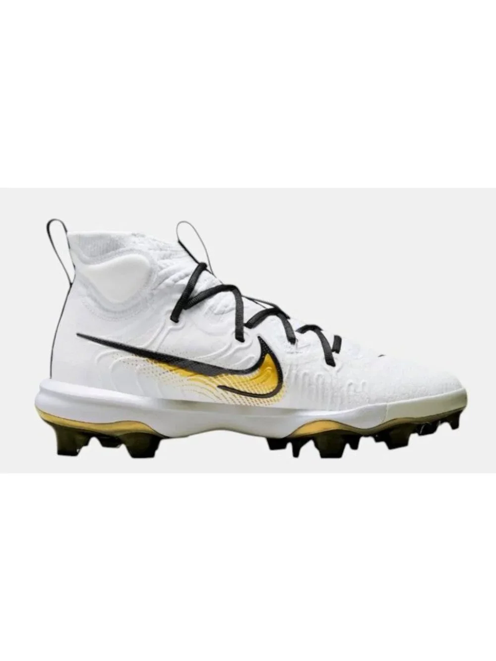 Nike Alpha Huarache NXT TPU White Black Baseball Cleats FZ8650-119 Men's 10 NEW